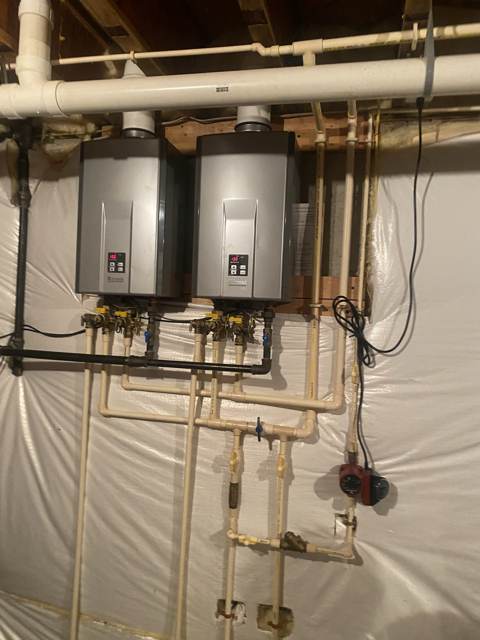Tankless water heater installed by Mayes Plumbing & Heating in Davidsonville, MD