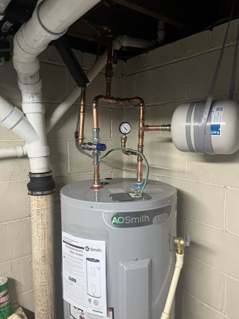 Water heater installed by Mayes Plumbing & Heating in Crownsville, MD