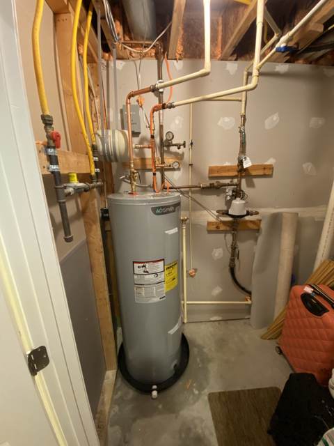 Water heater installed by Mayes Plumbing & Heating in Elkridge, MD